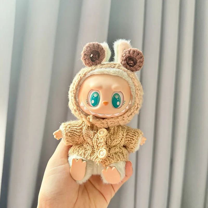 The Monsters Labubu Fashion Outfit - Knitted set brown