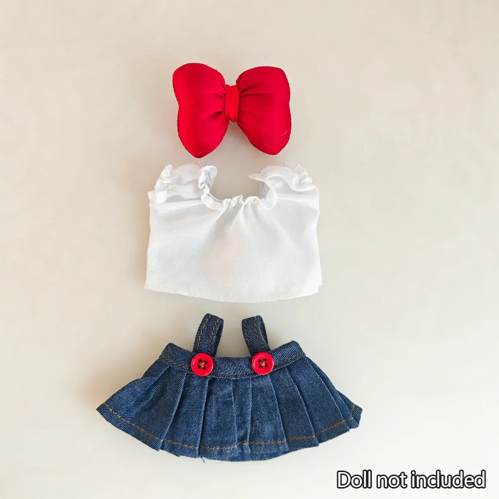 The Monsters Labubu Fashion Outfit - Bow tie red