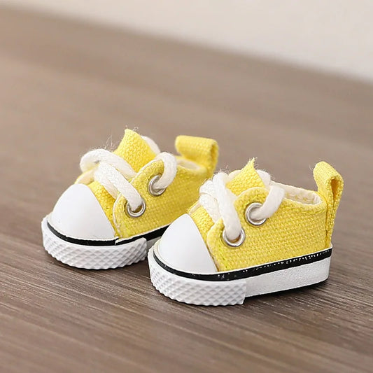 The Monsters Labubu Fashion Shoes - Converse style yellow
