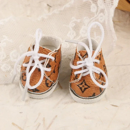The Monsters Labubu Fashion Shoes - LV style brown