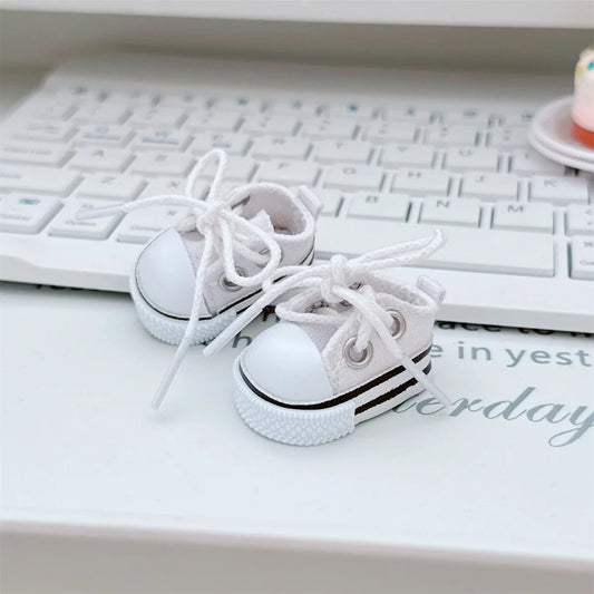 The Monsters Labubu Fashion Shoes - Converse style white