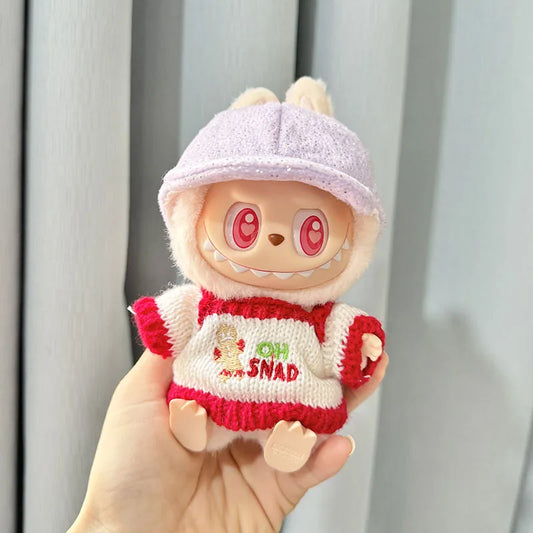 Tenue mode Monsters Labubu - Pull en tricot rouge