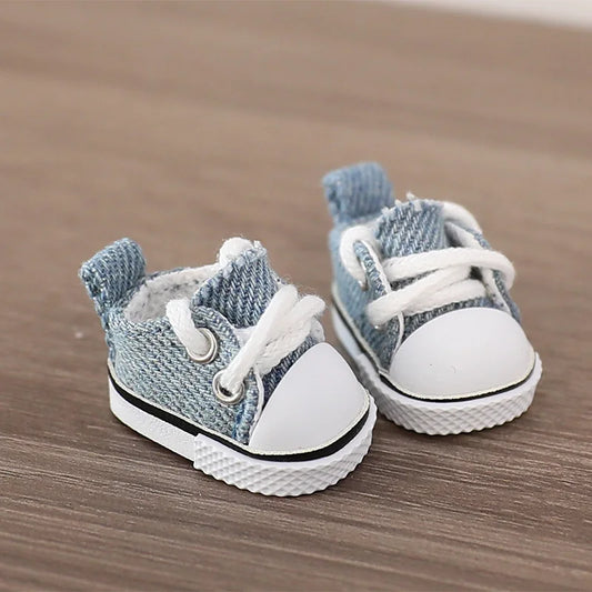 The Monsters Labubu Fashion Shoes - Converse style blue