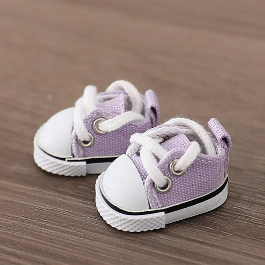 The Monsters Labubu Fashion Shoes - Converse style purple
