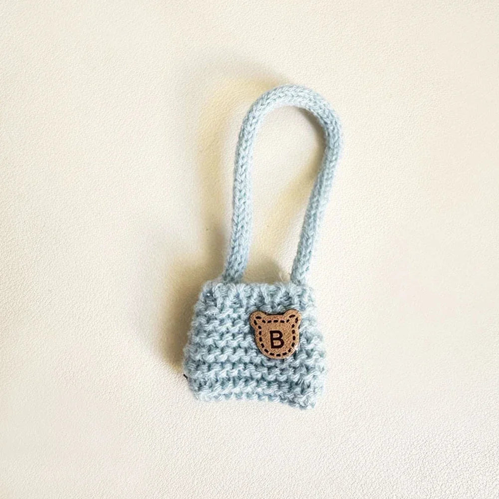 The Monsters Labubu Fashion Accessories - Yarn blue bag