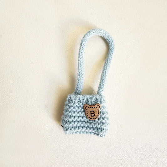 The Monsters Labubu Fashion Accessories - Yarn blue bag
