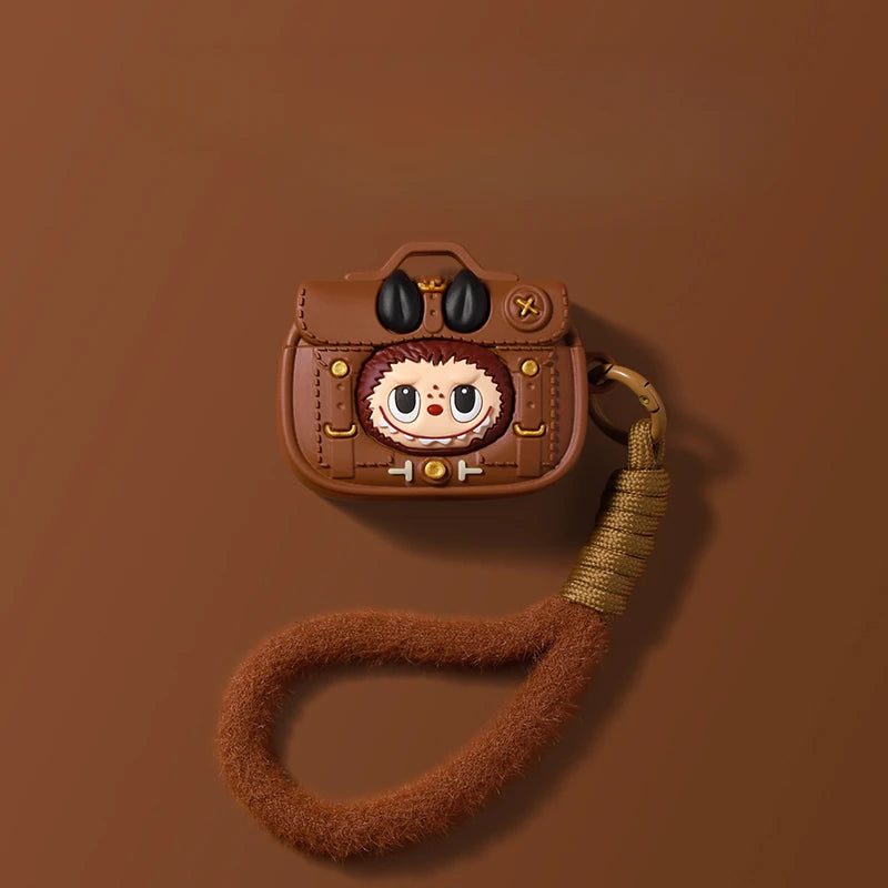 The Monsters Labubu Fashion Accessories - Airpods case brown
