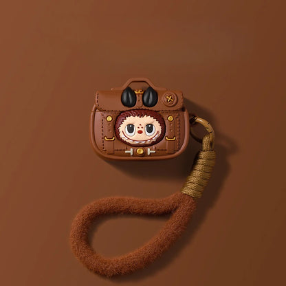 The Monsters Labubu Fashion Accessories - Airpods case brown