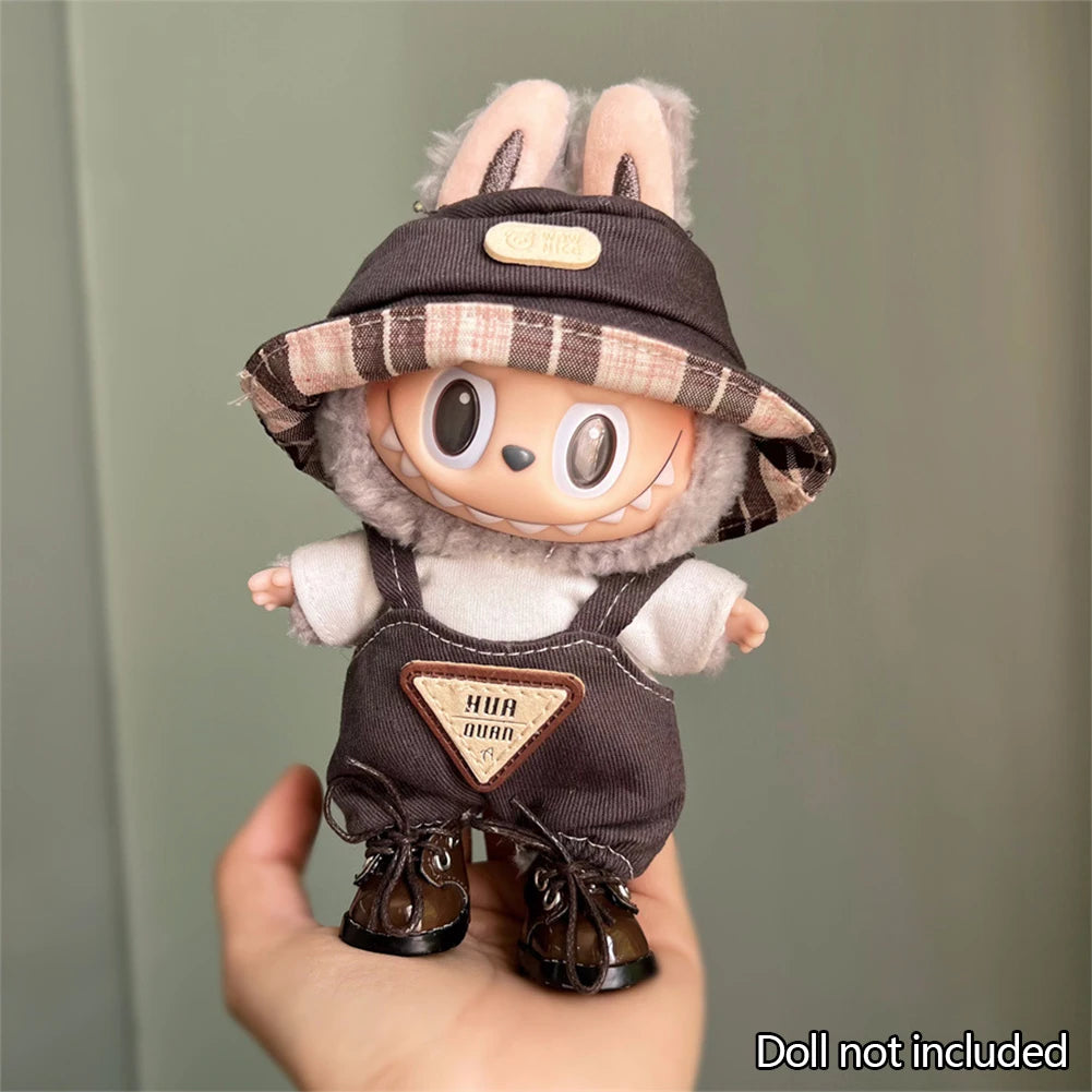Tenue de mode Monsters Labubu - Salopette marron