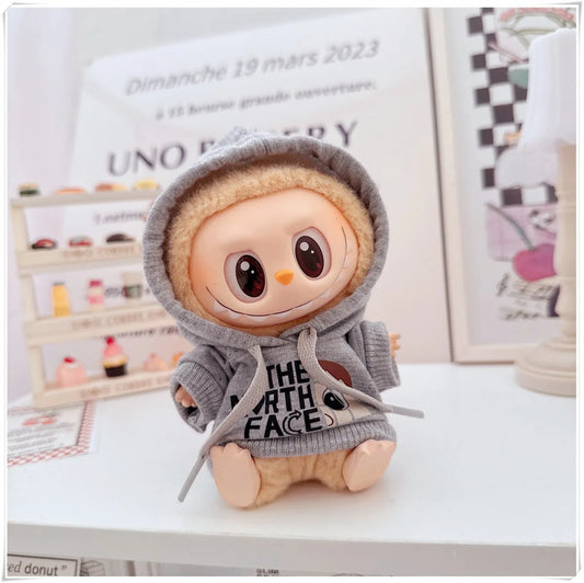 The Monsters Labubu Fashion Clothing - TNF hoodie grey
