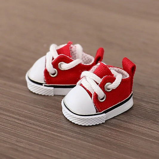 The Monsters Labubu Fashion Shoes - Converse style red