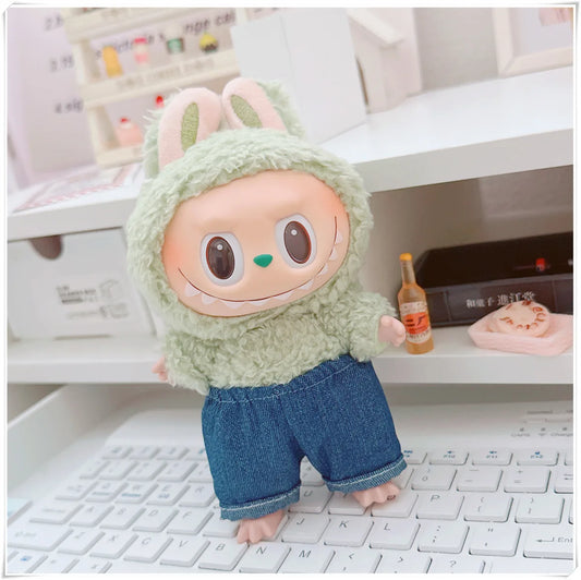 The Monsters Labubu Fashion Clothing - Denim short