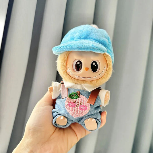 The Monsters Labubu Fashion Outfit - Blue overalls