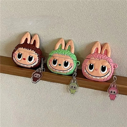 The Monsters Labubu Fashion Accessories - Airpods case brown