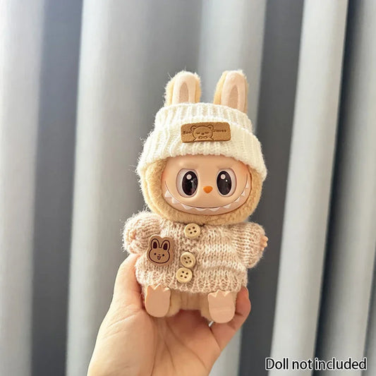 The Monsters Labubu Fashion Outfit - Brown sweater