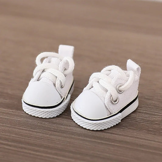 The Monsters Labubu Fashion Shoes - Converse style white