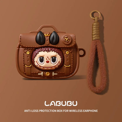 The Monsters Labubu Fashion Accessories - Airpods case brown